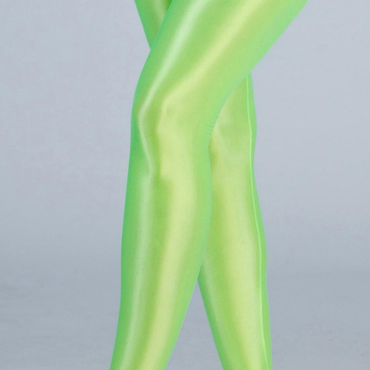 Oil Shiny Sexy Bodycon Skirt Set
