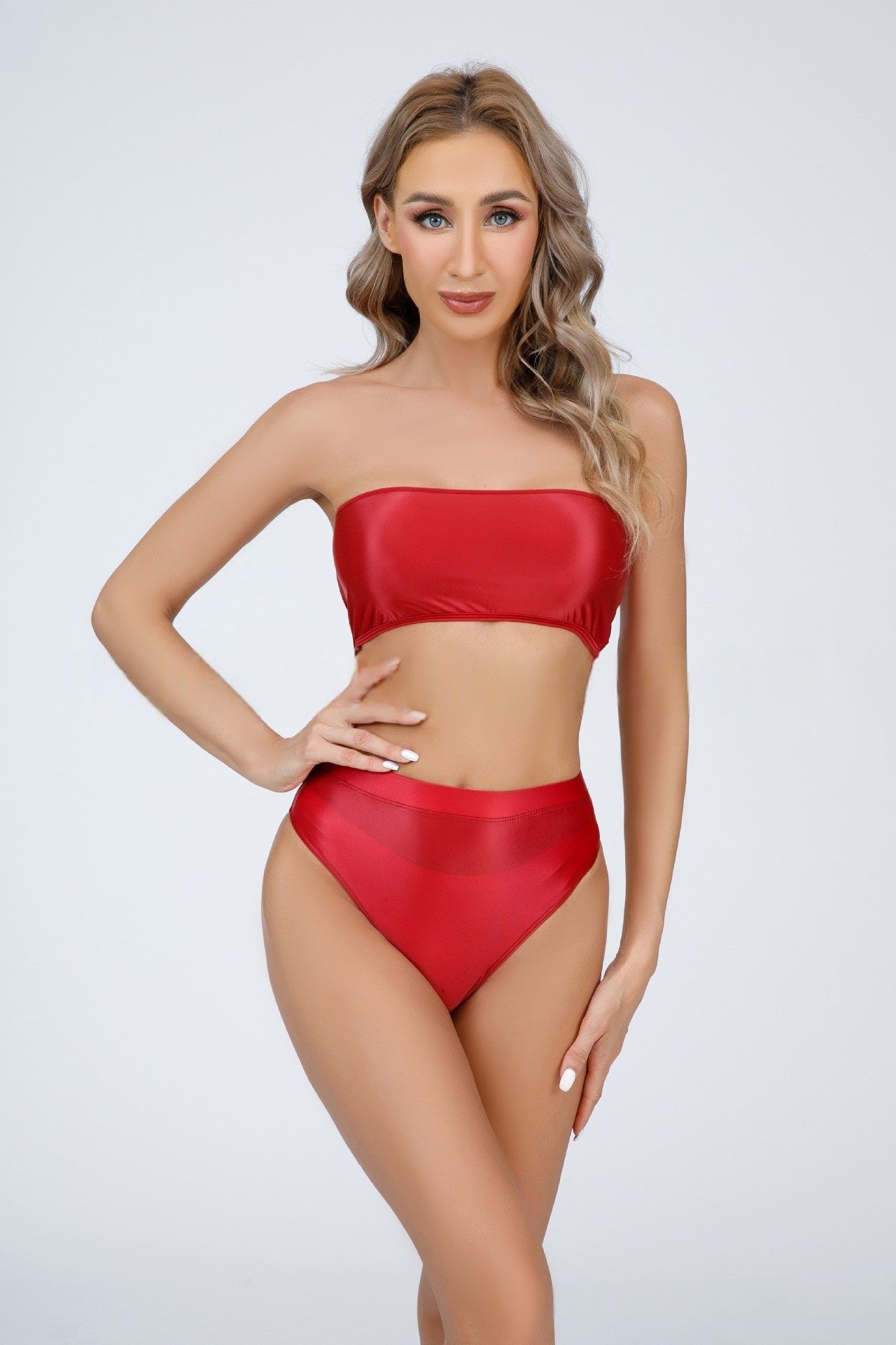 Oil Shiny Sexy High Waist Panties