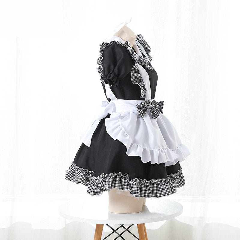 Sexiest Leather Dress Sexy French Maid Lingerie Cosplay Costume