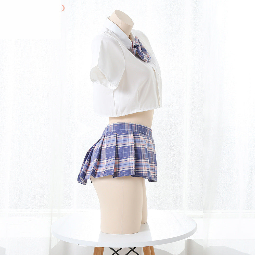 Skirt Outfits Sheer Sexy Schoolgirl Costume Cosplay Lingerie