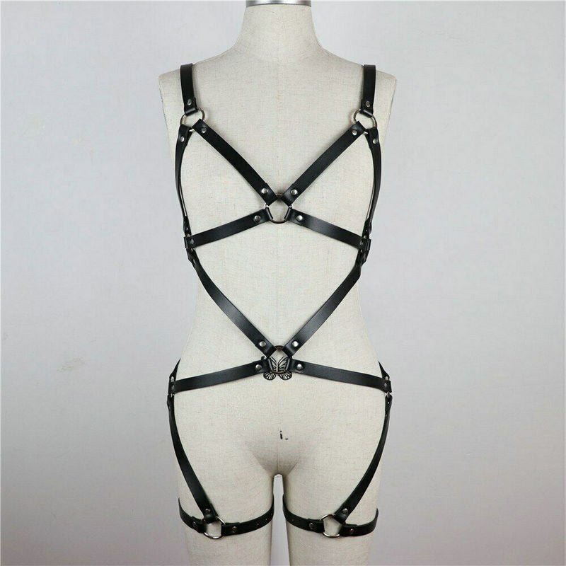 Womens Leather Body Harness