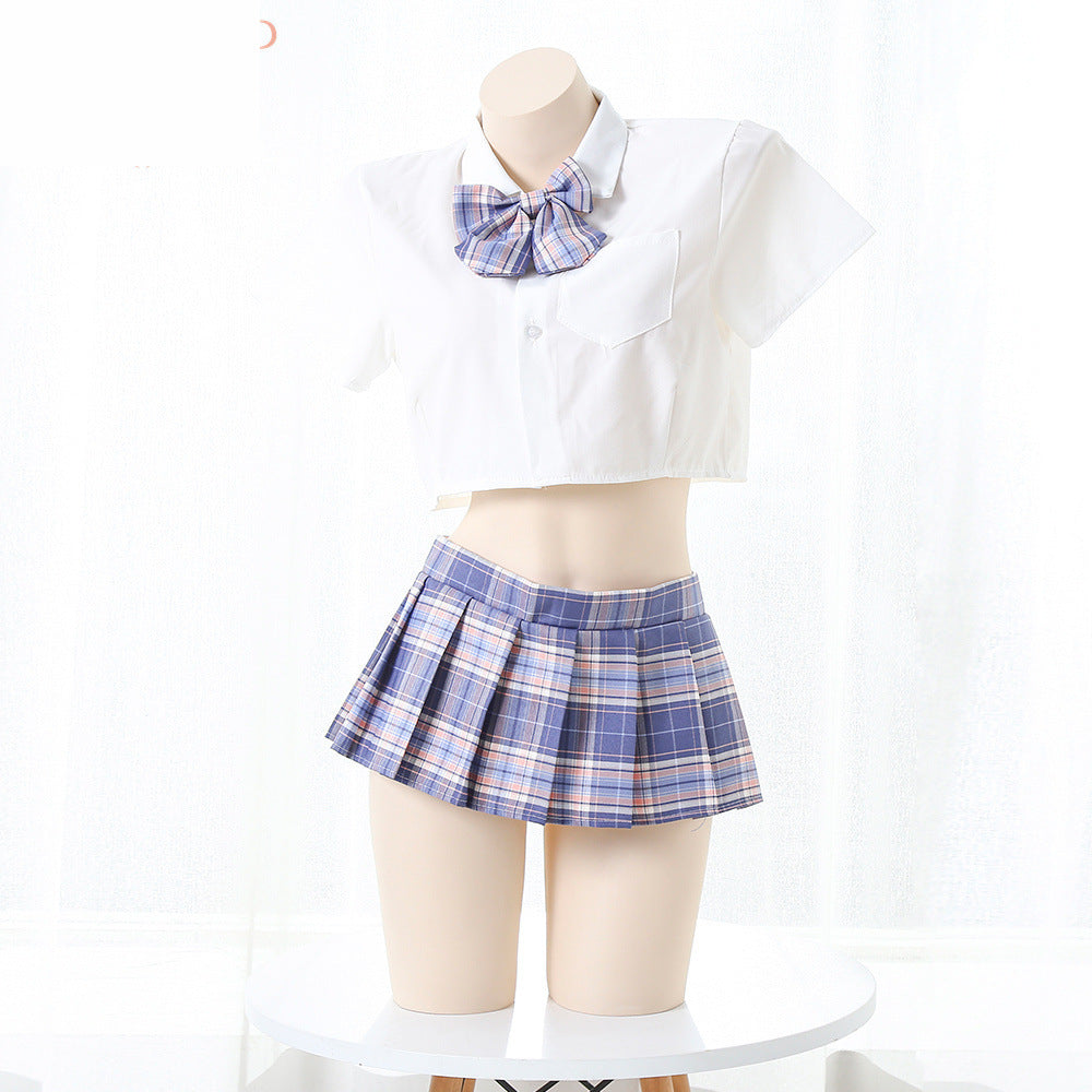 Skirt Outfits Sheer Sexy Schoolgirl Costume Cosplay Lingerie