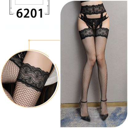 Nasty Crotchless Fishnet Tights Sheer Pantyhose