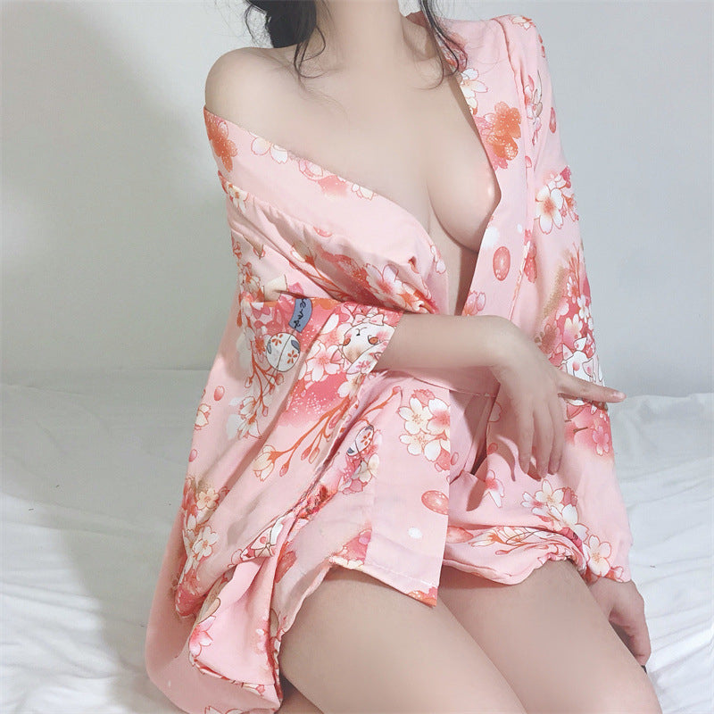 Anime Sexy Girl Kimono Tree Kitsune