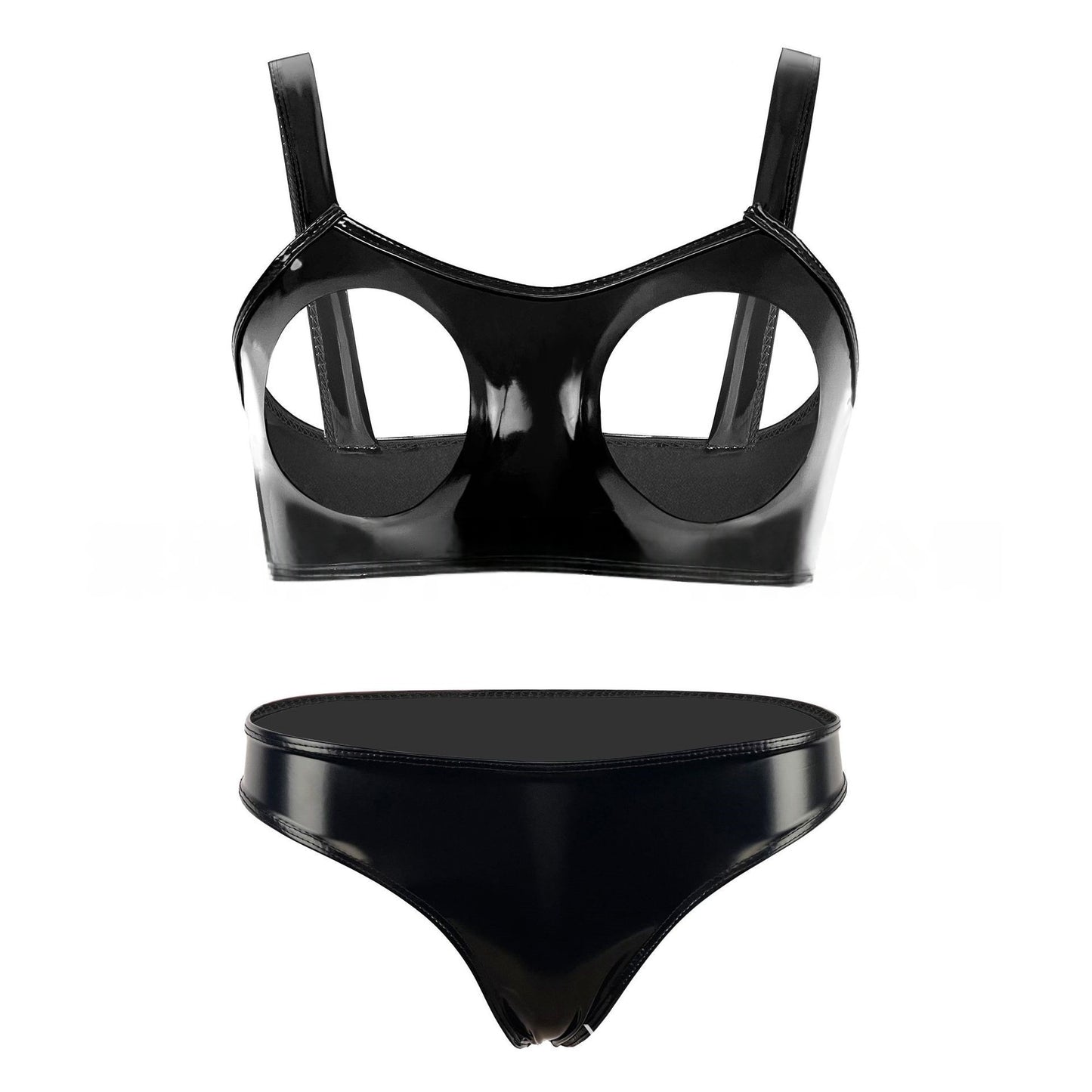 Vinyl Bdsm Lingerie Women Cupless
