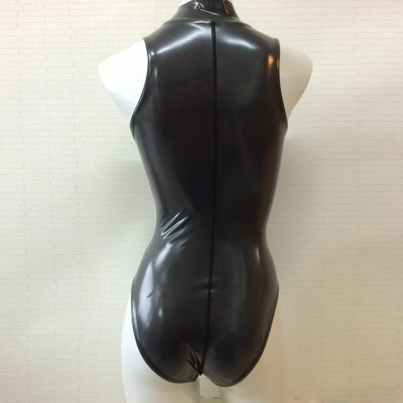 Nasty Sexy Bodysuit Black Leather Lingerie Sexiest Teddy