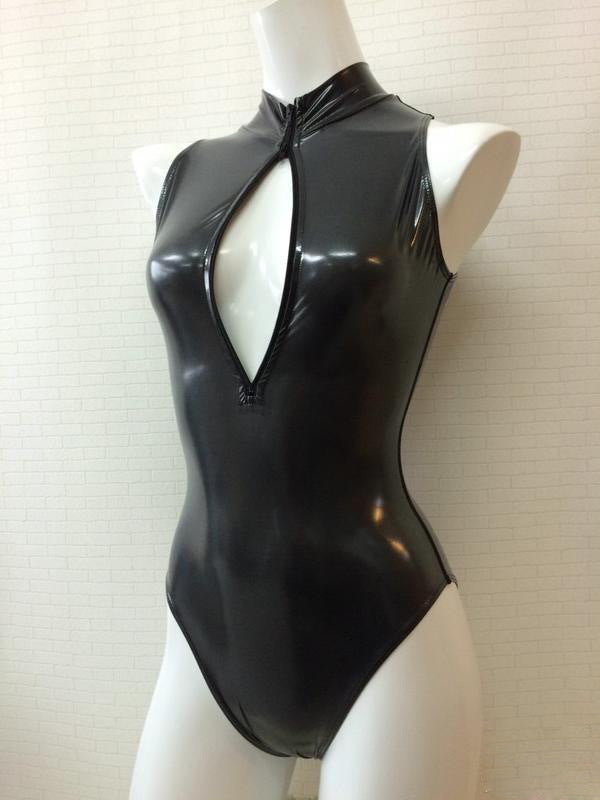 Nasty Sexy Bodysuit Black Leather Lingerie Sexiest Teddy