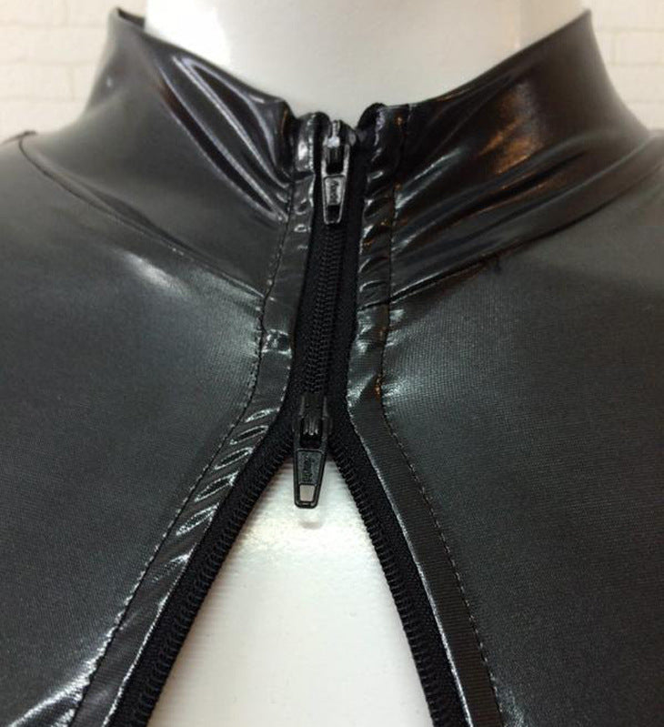 Nasty Sexy Bodysuit Black Leather Lingerie Sexiest Teddy