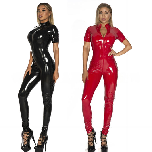 Bdsm Skin Tight Bodysuit Pvc