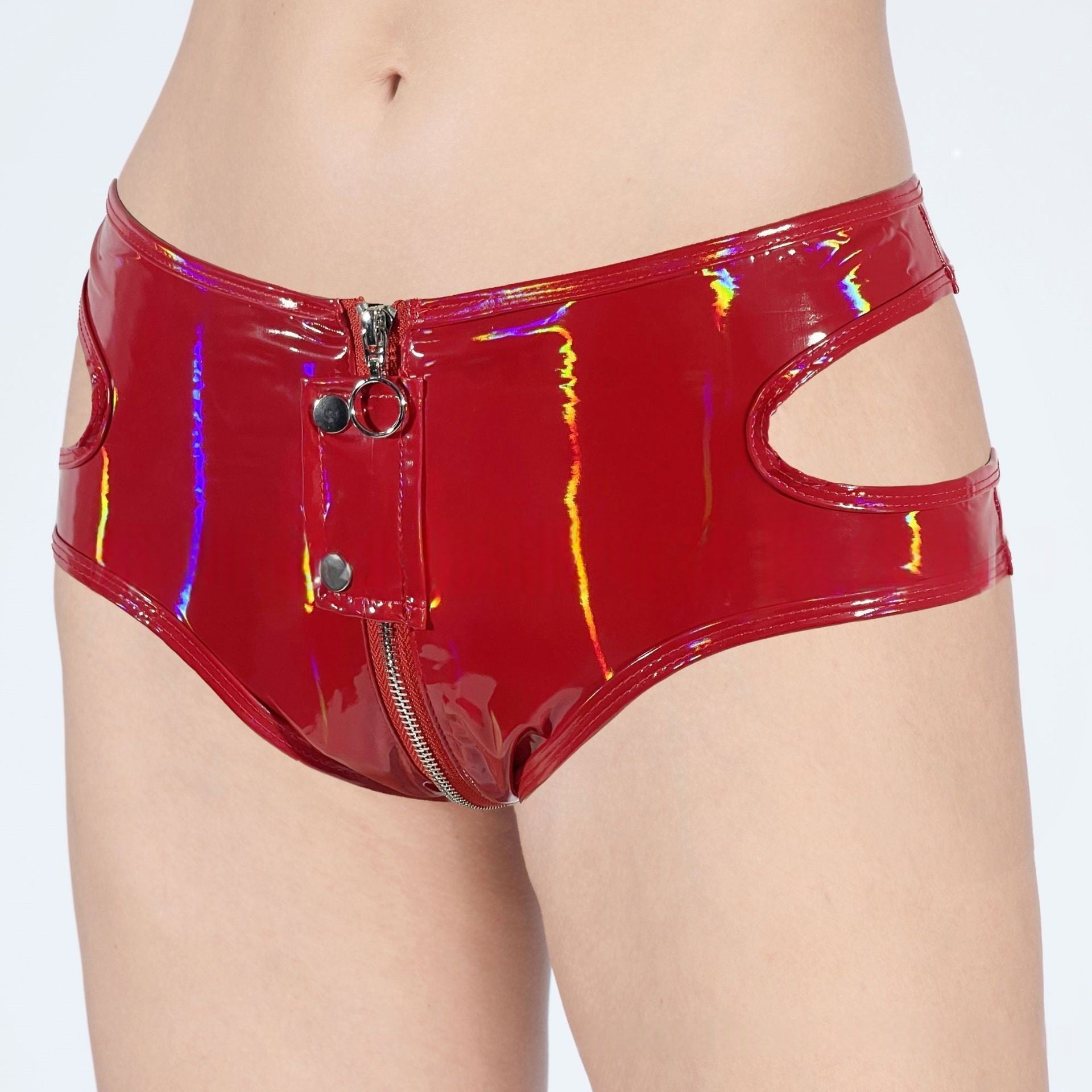 Leather Crotchless Panties