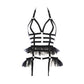 Black Black Bodysuit Couples Strappy Harness Lingerie Revealing Teddy