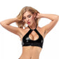 Black Bra Leather Kinky Lingerie Naughty Top