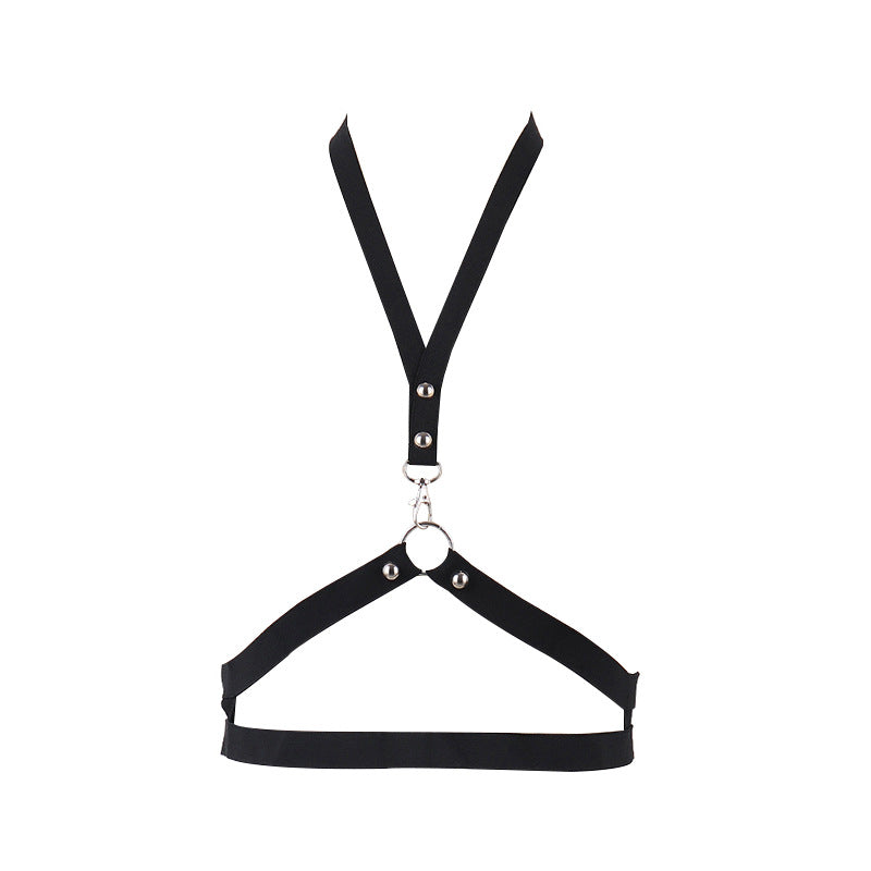 Black Bra Straps Revealing Strappy Harness Lingerie