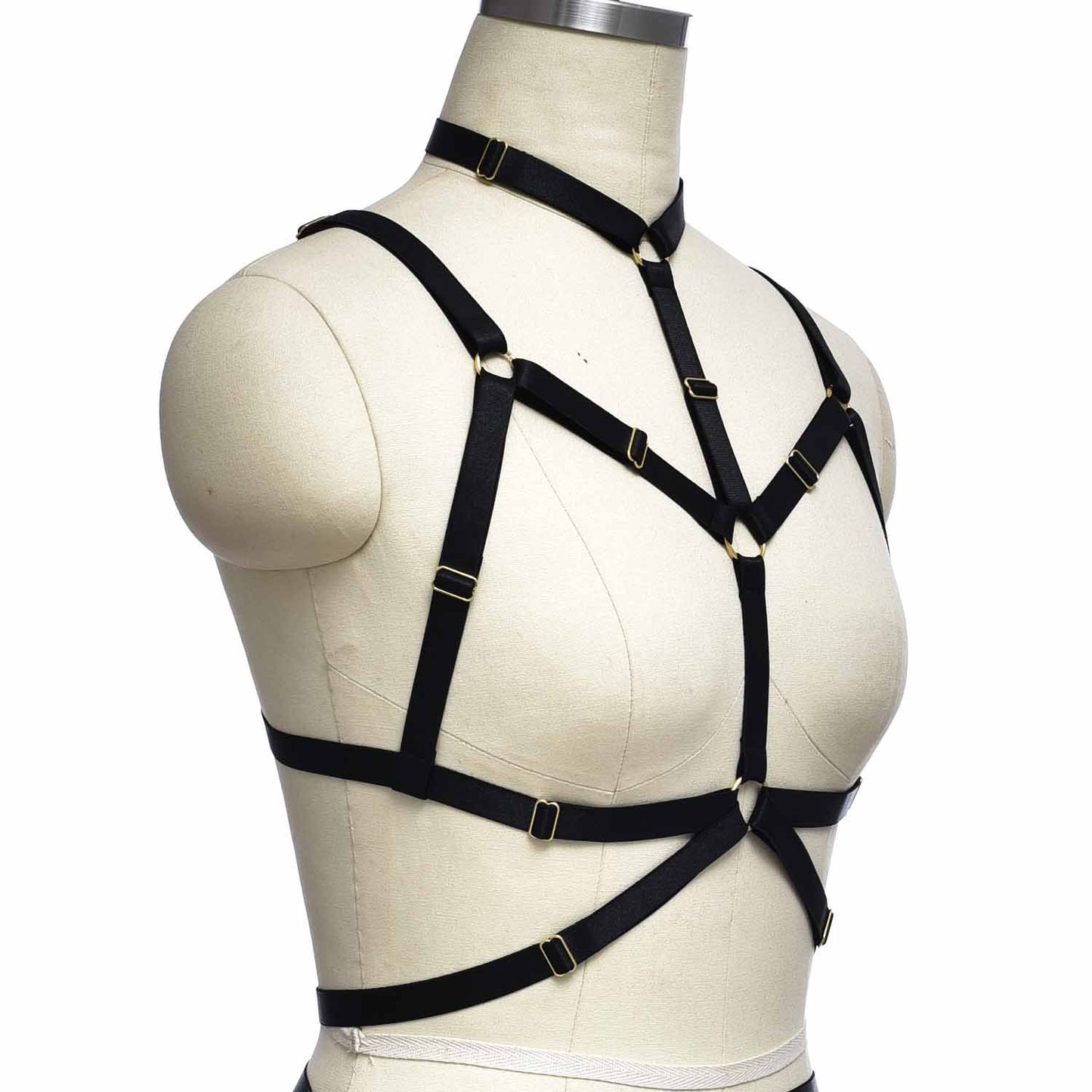 Black Bra for Sexy Revealing Black Body Harness Lingerie