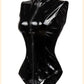 Black Full Bodysuit Black Leather Lingerie Latina Teddy