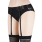 Black Garter Belts And Thigh Highs Strapy Black Body Harness Lingerie