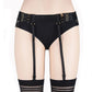 Black Garter Belts And Thigh Highs Strapy Black Body Harness Lingerie