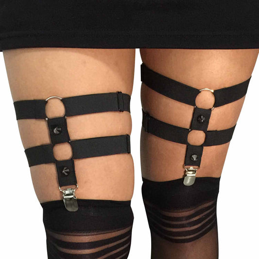 Black Garter Leg Harness Strapy Body Harness Lingerie