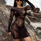 Black Sexy Black Dress Intimate Sexy Mesh Lingerie sheer