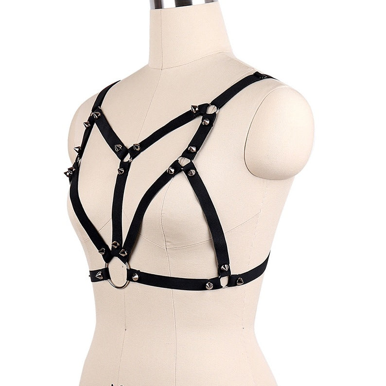 Black Sexy Bra Revealing Body Harness Lingerie