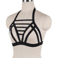 Black Sexy No Bra Revealing Body Harness Lingerie