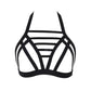 Black Sexy No Bra Revealing Body Harness Lingerie