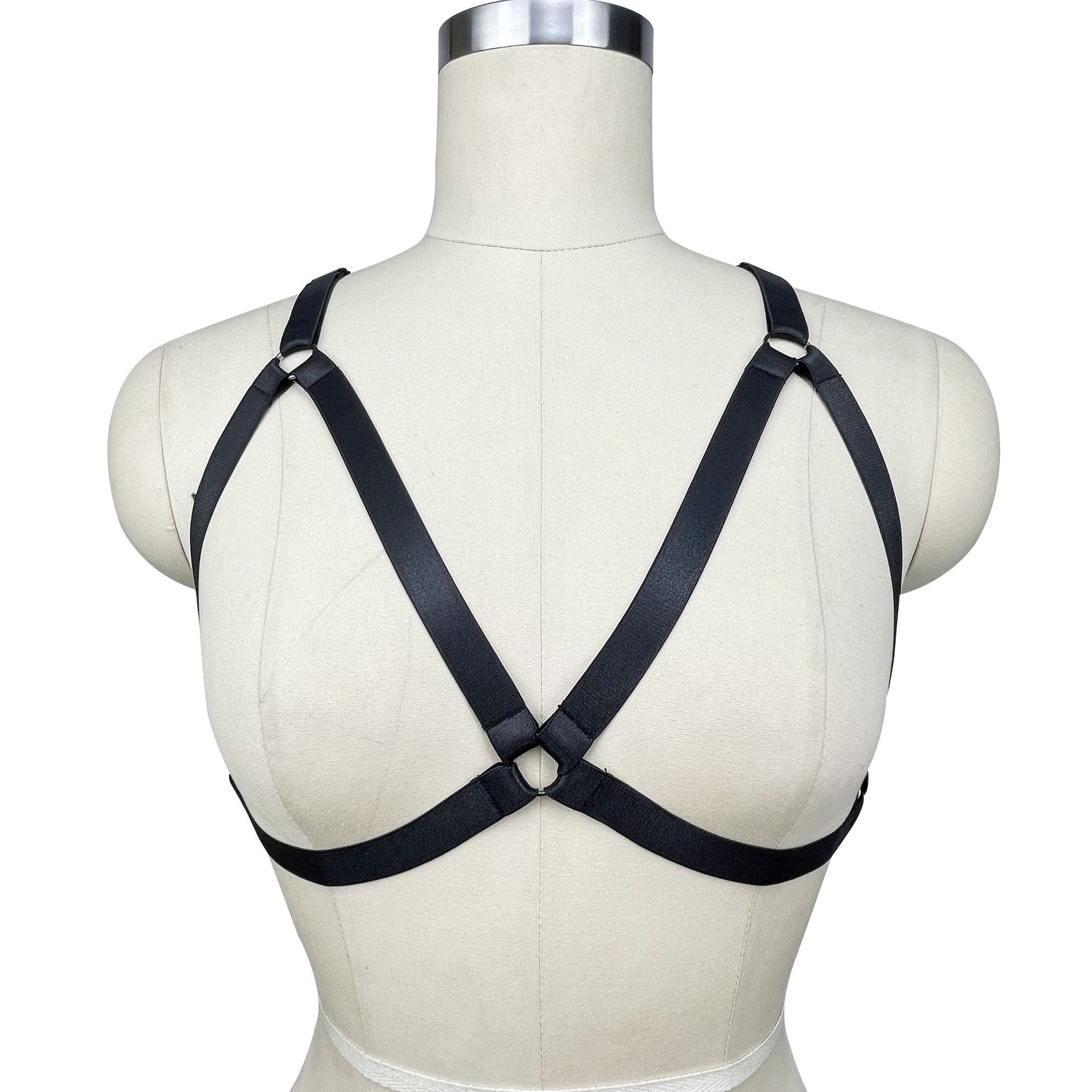 Black Sexy No Bra Revealing Bondage Harness Lingerie