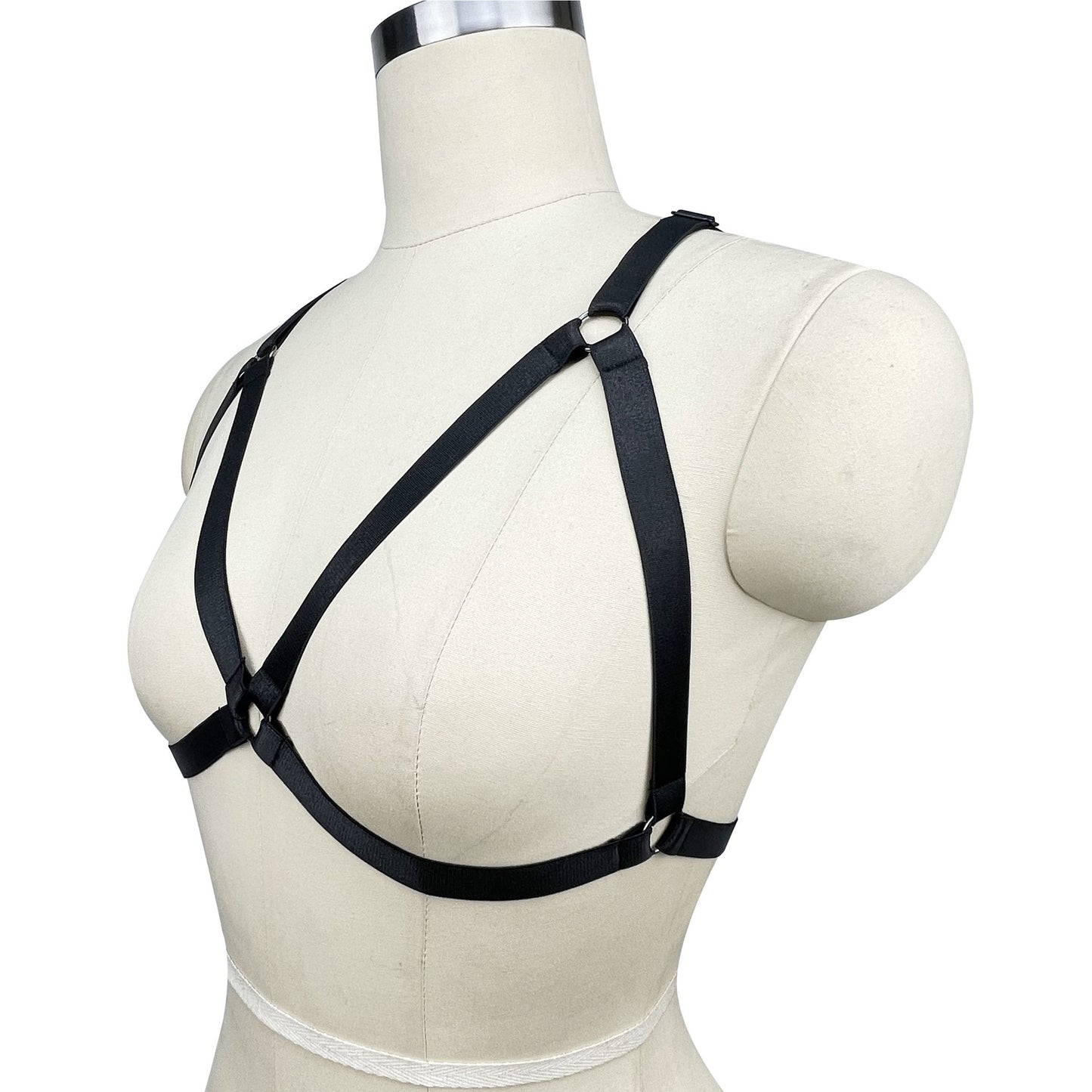 Black Sexy No Bra Revealing Bondage Harness Lingerie