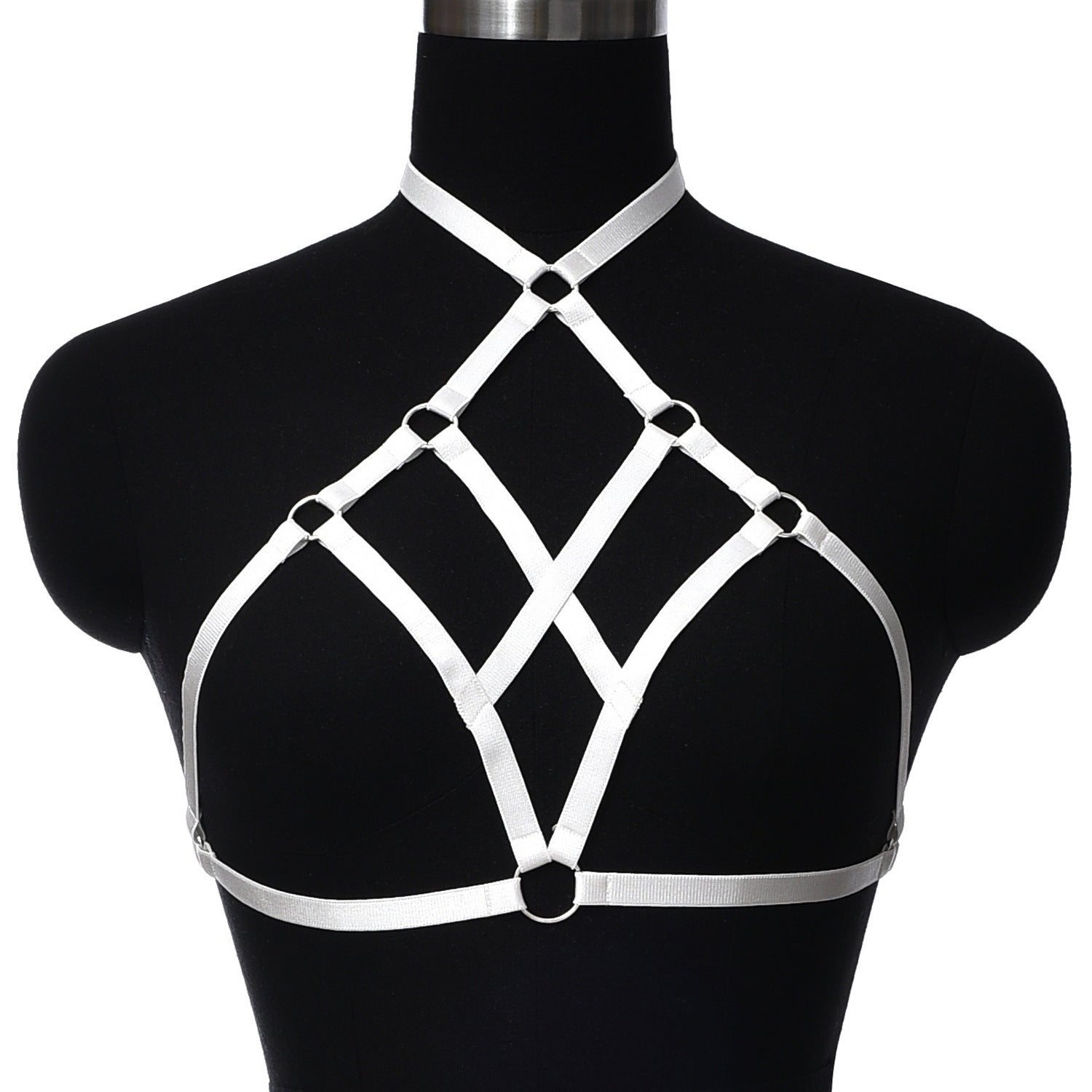 Black Sexy No Bra Strapy Bondage Harness Lingerie