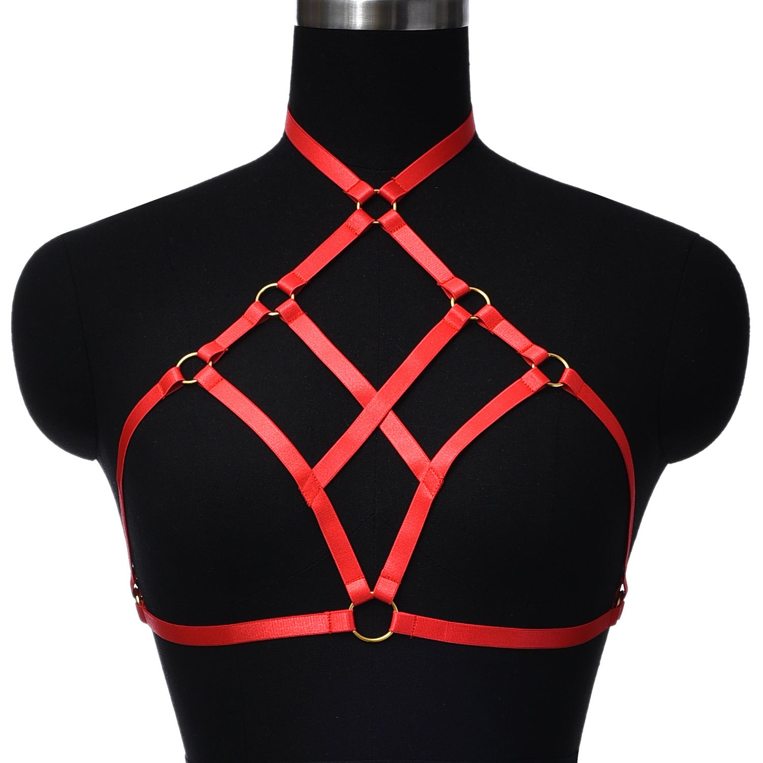 Black Sexy No Bra Strapy Bondage Harness Lingerie