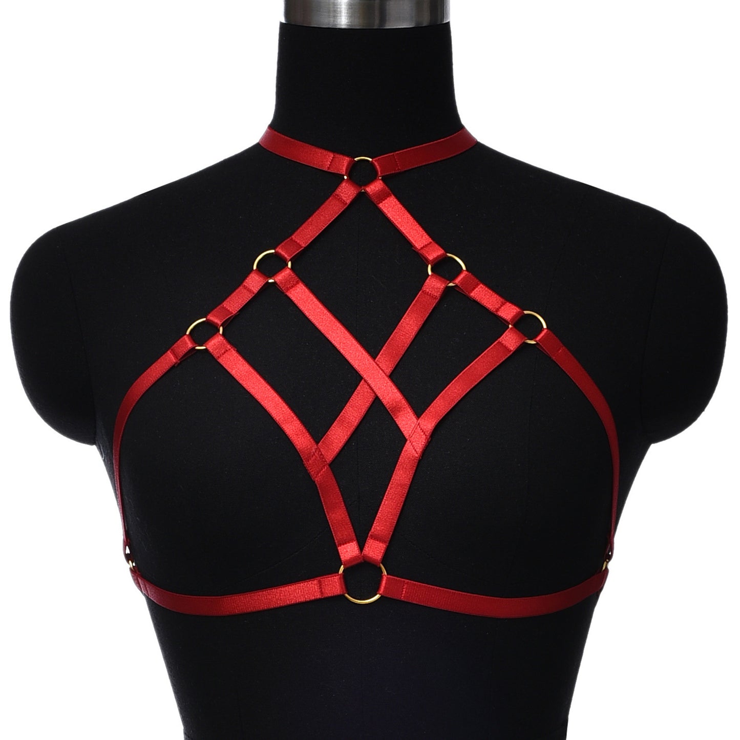 Black Sexy No Bra Strapy Bondage Harness Lingerie