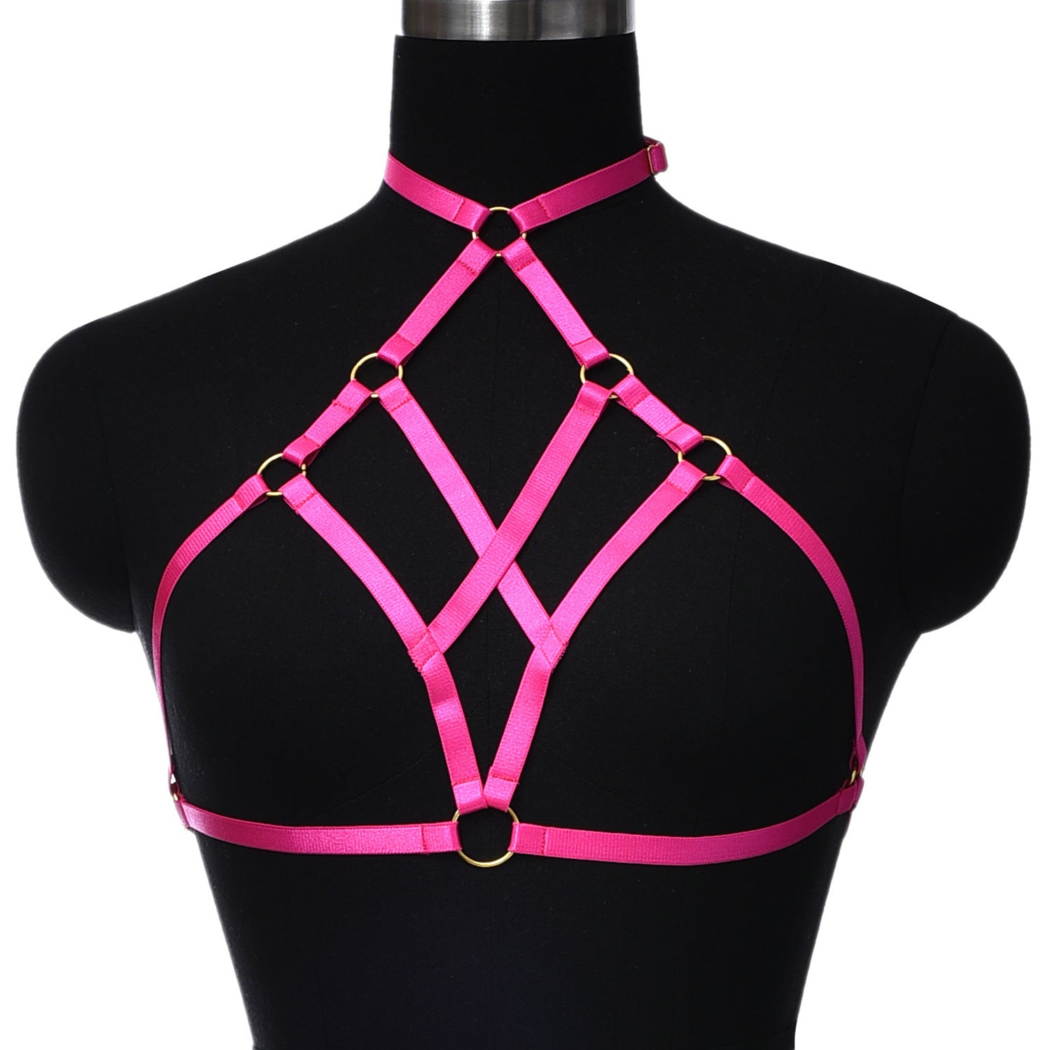 Black Sexy No Bra Strapy Bondage Harness Lingerie