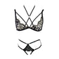 Black Sexy Valentines Lingerie Set Sexy Body Harness Lingerie Sex Bra Panties