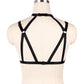 Black Strappy Bra Revealing Black Body Harness Lingerie