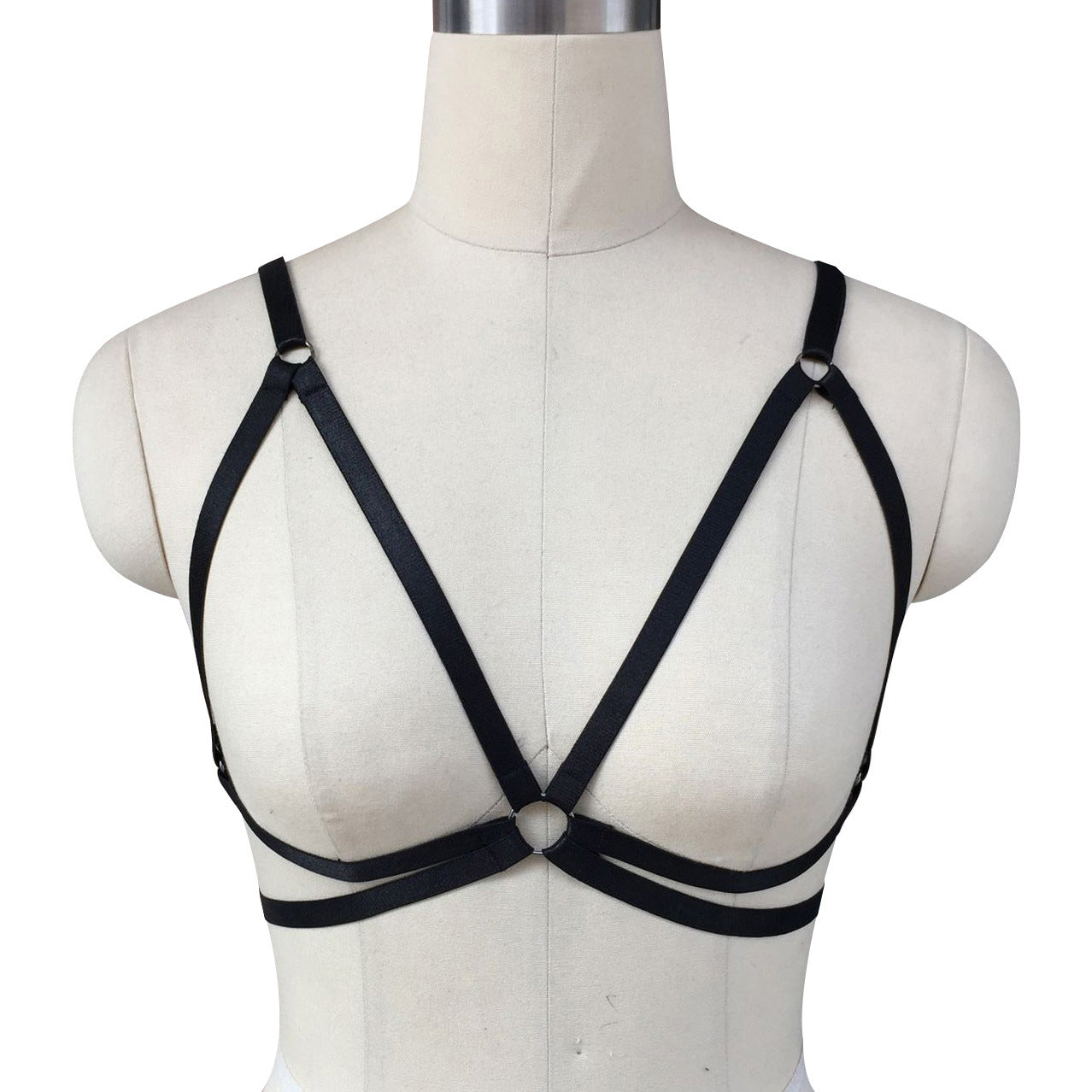 Black Strappy Bra Strapy Black Body Harness Lingerie