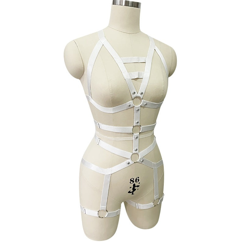 Black White Bodysuit Couples Bdsm Harness Lingerie Red Teddy