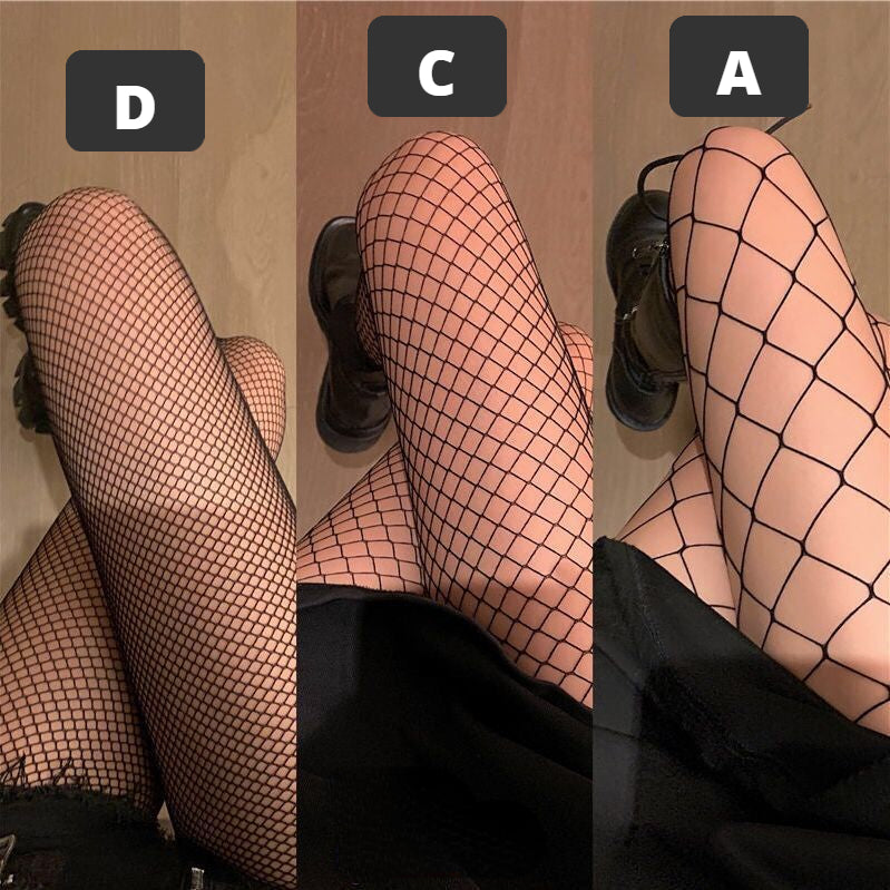 Chubby Crotchless Fishnet Tights Submissive Pantyhose