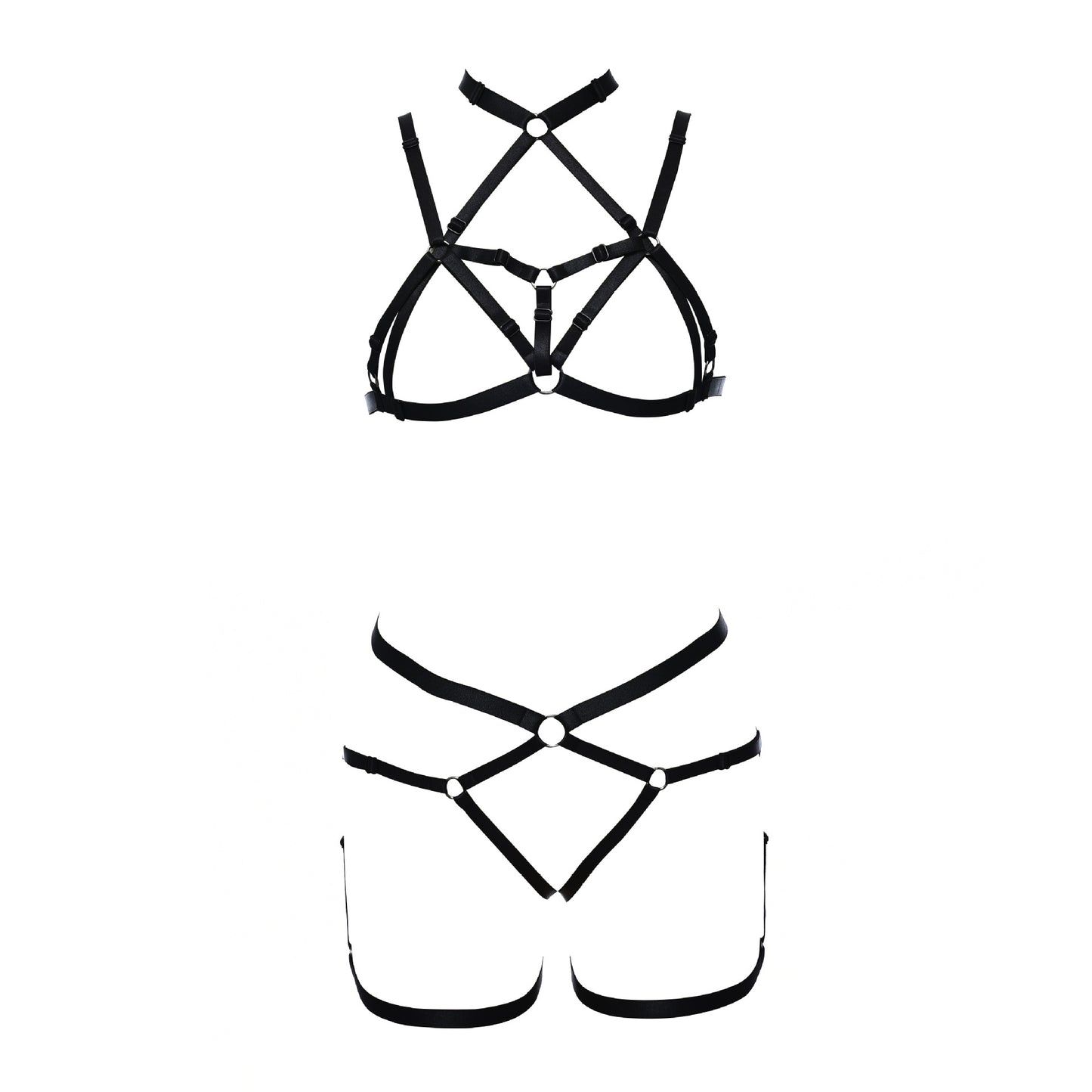 Chubby Sexy Latina Lingerie Set Wife Bdsm Lingerie Harness White Bra Panties