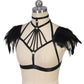 Chubby Sexy No Bra Submissive Body Harness Lingerie Feather Bra