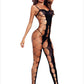 Chubby Sheer Bodystocking Wife White See Through Lingerie Mesh Bodysuit