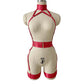 Chubby White Bodysuit Wife Bdsm Harness Lingerie Submissive Teddy