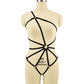 Chubby Womens Black Bodysuit Submissive Strappy Harness Lingerie Hot Teddy