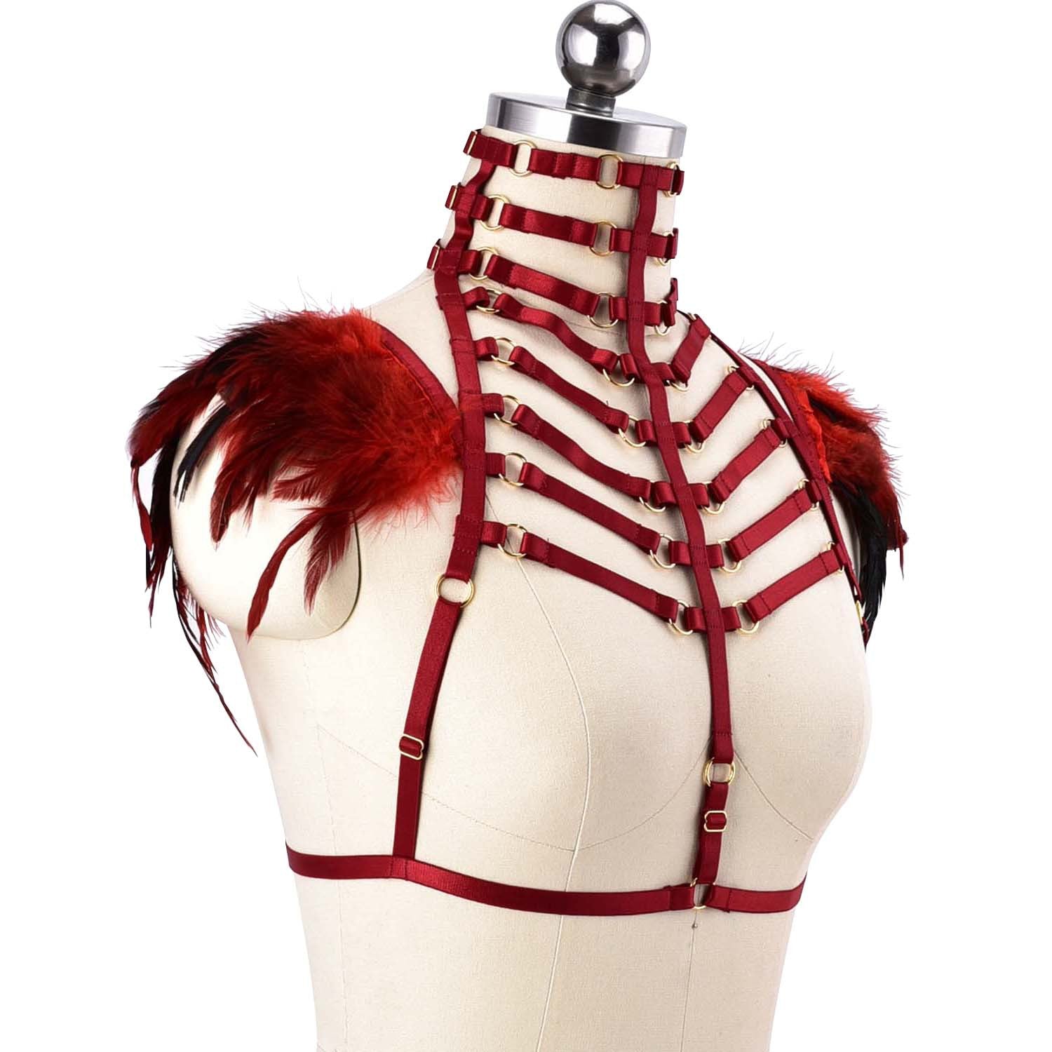 Couples Bra Straps Nasty Bdsm Lingerie Harness Feather Bra