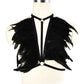 Couples Bra for Sexy Nasty Black Body Harness Lingerie Feather Bra