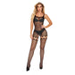 Couples Lace Bodystocking Red Mesh Sheer Lingerie Crotchless Bodysuit