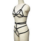 Couples Sexy Black Lingerie Set Latina Bondage Harness Lingerie Sexy Bra Panties