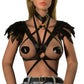 Couples Strappy Bra Nasty Sexy Harness Lingerie Feather Bra