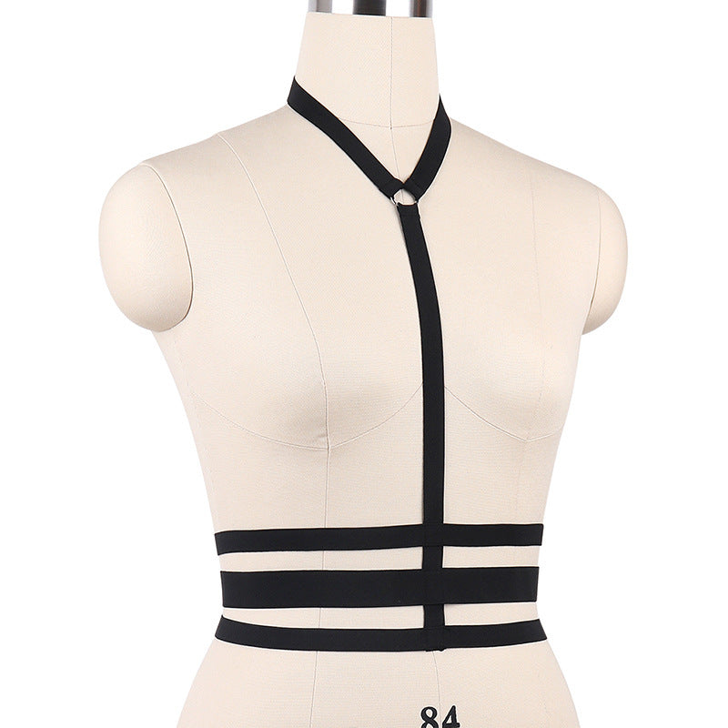 Extreme Bra Straps White Bdsm Lingerie Harness