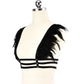 Extreme Bra Straps White Bdsm Lingerie Harness Feather Bra