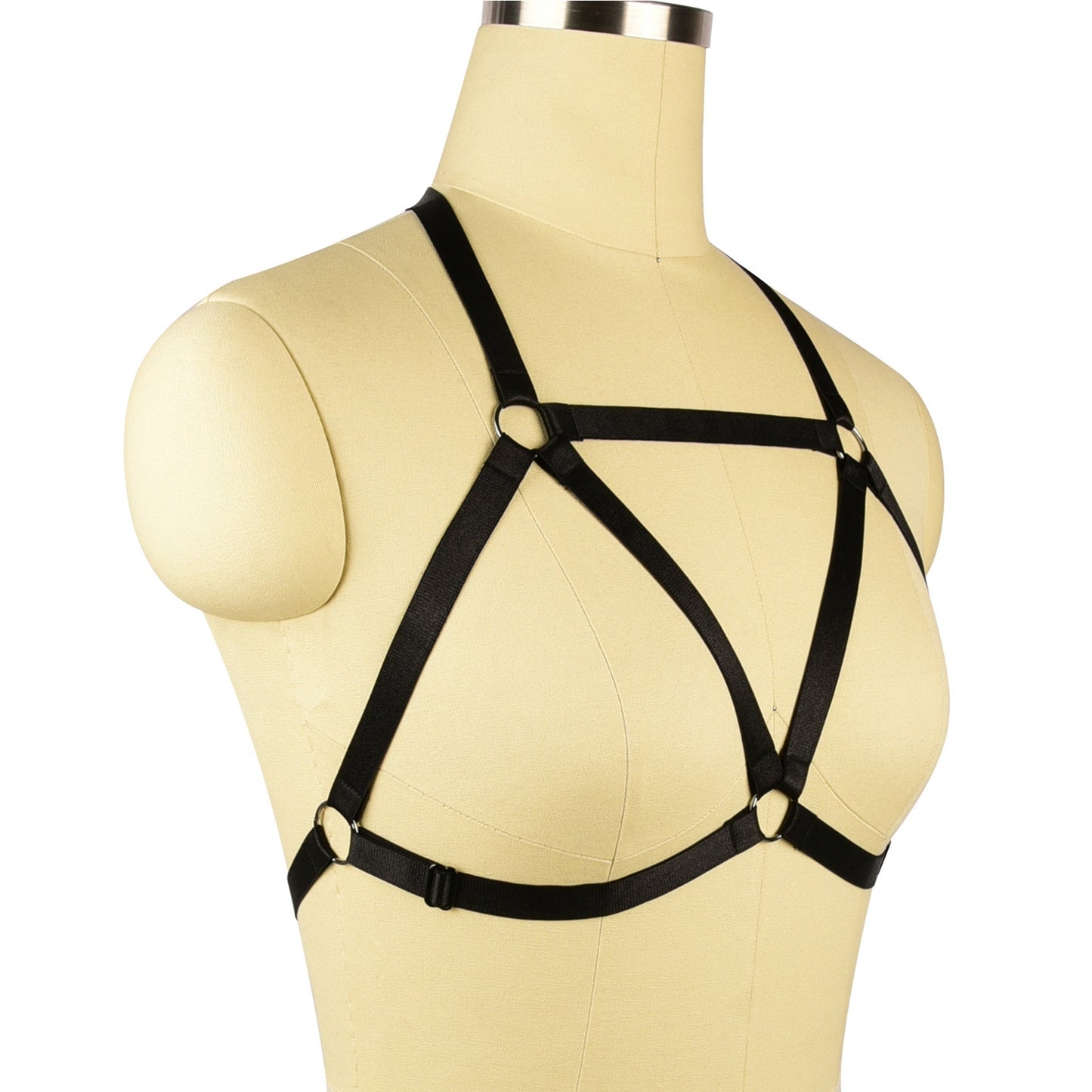 Extreme Bra Straps White Strappy Harness Lingerie